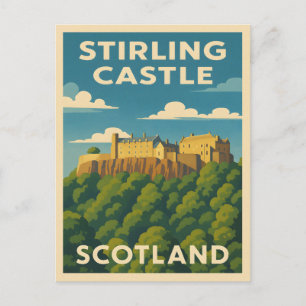 Retro Vintage Reizen Stirling Castle Schotland Briefkaart