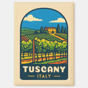 Retro Vintage Reizen Toscane Italië Wijngaard Magneet