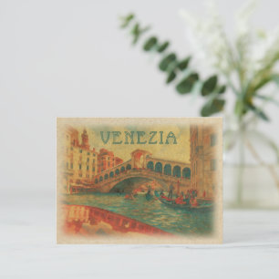 Retro Vintage Reizen - Venezia Venetië Italië Briefkaart