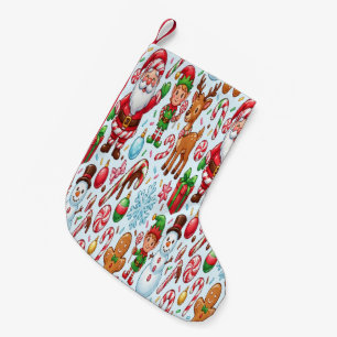 Retro Vintage Rode Suikerriet Wonderland Kerstmis Kleine Kerstsok