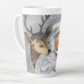 retro vintage Santa Render Latte Mok (Linkerhoek)