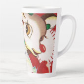 retro vintage Santa Render Latte Mok (Rechts)