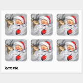 Retro vintage Santa Render sticker (Vel)