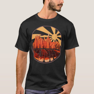 Retro Vintage Sedona Arizona Wandelen Zonsondergan T-shirt