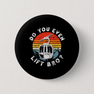 Retro Vintage Ski Til je zelfs bro 1 Ronde Button 5,7 Cm