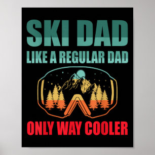 Retro Vintage Skisport Sneeuw Cadeaus Voor Skiërs Poster