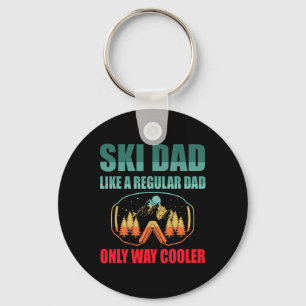 Retro Vintage Skisport Sneeuw Cadeaus Voor Skiërs Sleutelhanger