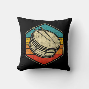 Retro Vintage Snaredrum - Marching Band Drumline Kussen