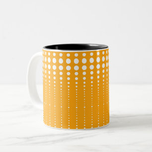 Retro vintage stijl cirkels geometrische lijnen st tweekleurige koffiemok