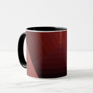 Retro vintage stijl geometrische lijnen rood burgu mok
