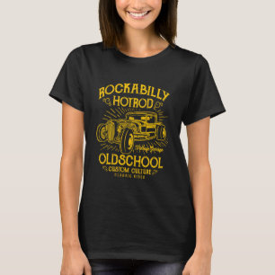 Retro Vintage Stijl Hotrod Auto Oude Uitgebluste D T-shirt