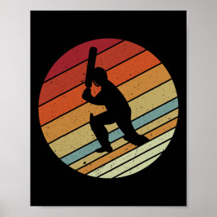 Retro Vintage Stijl Sport Cricket Cadeaus Voor Jon Poster