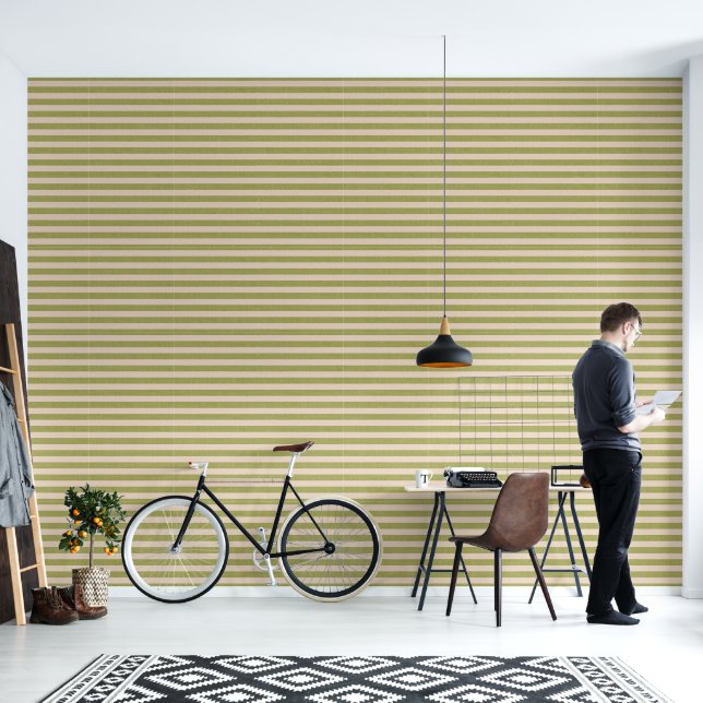 Retro vintage striped pattern wallpaper. behang (Woonkamer)