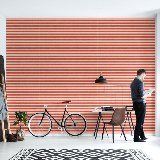 Retro vintage striped pattern wallpaper. behang (Woonkamer)