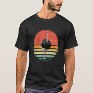 Retro Vintage Struisvogel Afrikaanse Safari Dier Z T-shirt