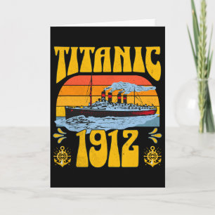 Retro Vintage Titanic 1912 Oceaanschip Cruiseschip Kaart