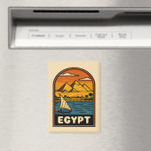 Retro Vintage Travel Egypte Piramide Nijl River Magneet (Insitu (Vaatwasser))