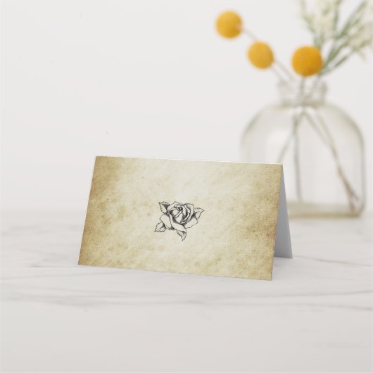 Retro vintage trouwplaats kaart (Achterkant)