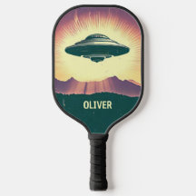 Retro Vintage UFO bij zonsondergang Persoonlijk