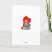 Retro Vintage Valentine fille ajouter la carte de (Dos)