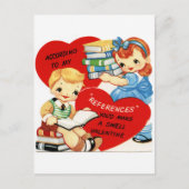 Retro Vintage Valentine réserver carte postale (Devant)