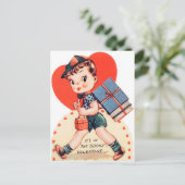 Retro Vintage Valentine réserver carte postale (Debout devant)