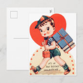 Retro Vintage Valentine réserver carte postale (Devant / Derrière)