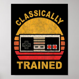 Retro Vintage Videogame met Afstand 2 Poster