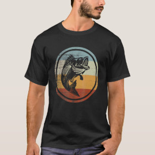 Retro Vintage Vissen Vis Florida Grootbekbaars T-shirt