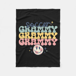Retro Vintage Voetbal Grammy Grappige Grammy Moede Fleece Deken