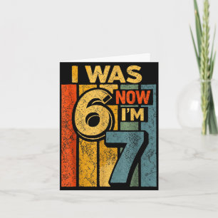 Retro vintage was 6 7 grappig 67 verjaardag jongen kaart