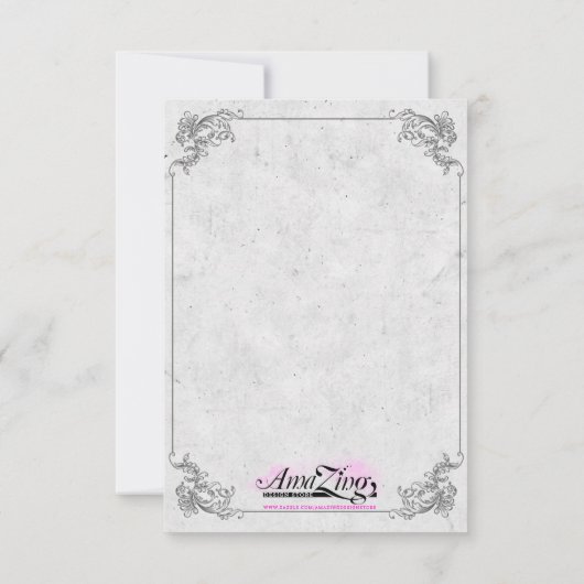 Rétro Vintage wedding invitation (Dos)