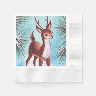 retro vintage Winter hert Servet