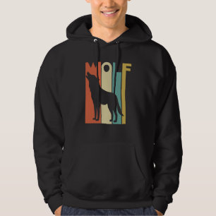 Retro Vintage Wolf Jaren 80 90 Wilde Dier Wolf Hoodie