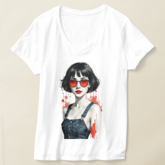 Retro Vintage Y2K Dames T-shirt – 80s 90s Pop Art