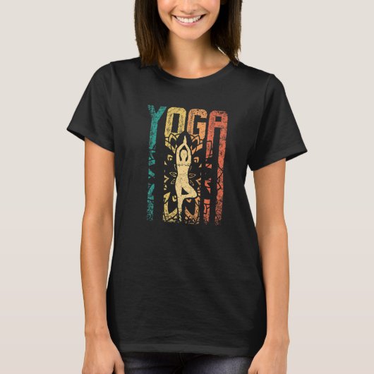 Retro Vintage Yoga T-shirt (Voorkant)