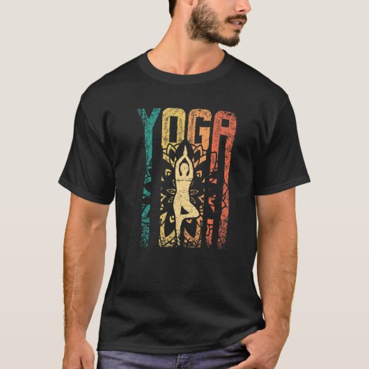 Retro Vintage Yoga T-shirt (Voorkant)