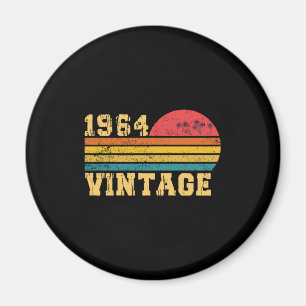 Retro Vintage Zonsondergang 1964 Verjaardag Magneet
