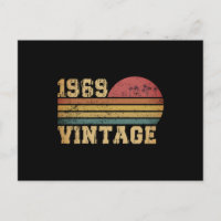 Retro Vintage Zonsondergang 1969 Verjaardag