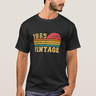 Retro Vintage Zonsondergang Verjaardag 1965 T-shirt