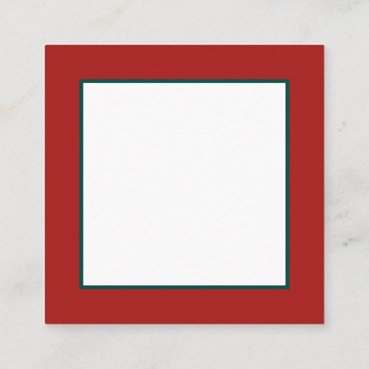 Retro vintonage Kerstman Vierkante Visitekaartje (Achterkant)