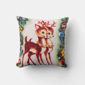 Retro vintonage kerstrenherder decoder kussen (Voorkant)