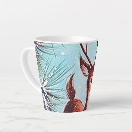 Retro vintonijnrender latte mok (Linkerhoek)