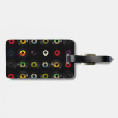 Retro Vinyl 45 Records Bagagelabel (Achterkant horizontaal)