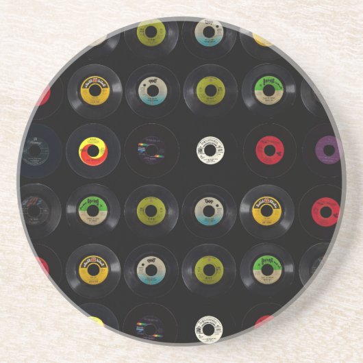 Retro Vinyl 45 Records Zandsteen Onderzetter (Voorkant)
