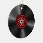Retro Vinyl Album  Kerstmis Keramisch Ornament (Rechts)