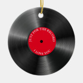 Retro Vinyl Album  Kerstmis Keramisch Ornament (Voorkant)