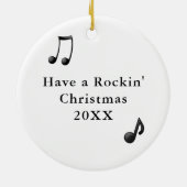 Retro Vinyl Album  Kerstmis Keramisch Ornament (Achterkant)