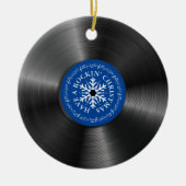 Retro Vinyl Album Kerstmis Keramisch Ornament (Voorkant)