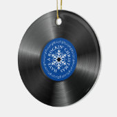 Retro Vinyl Album Kerstmis Keramisch Ornament (Links)